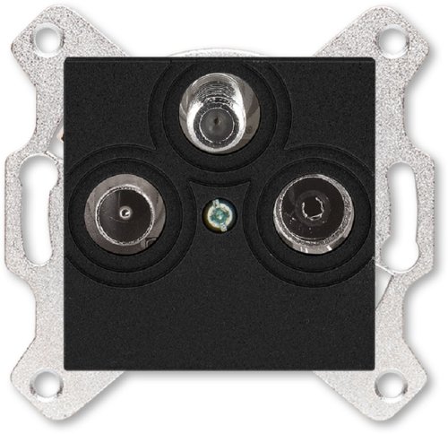 Розетка TV+R+SAT Оконечная без рамки ABB EPJ Levit 1-м. антрацит фото Розетка TV+R+SAT Оконечная без рамки ABB EPJ Levit 1-м. антрацит картинка